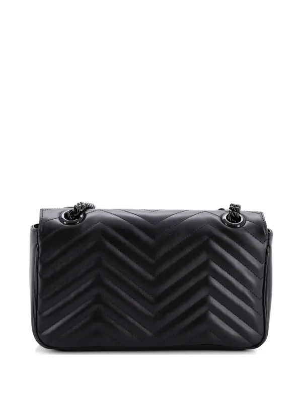[美品]GUCCI GGマトラッセ　ブラック Gucci Pre-Owned GGマーモント フラップ マテラッセレザー ミディアム