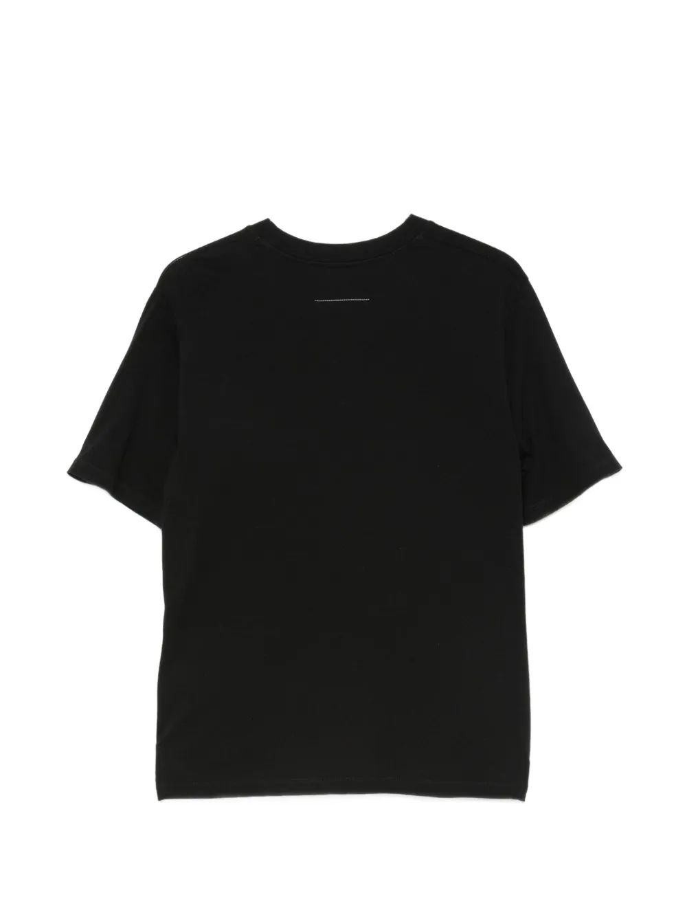 MM6 Maison Margiela Gesmockt T-shirt met logopatch Zwart