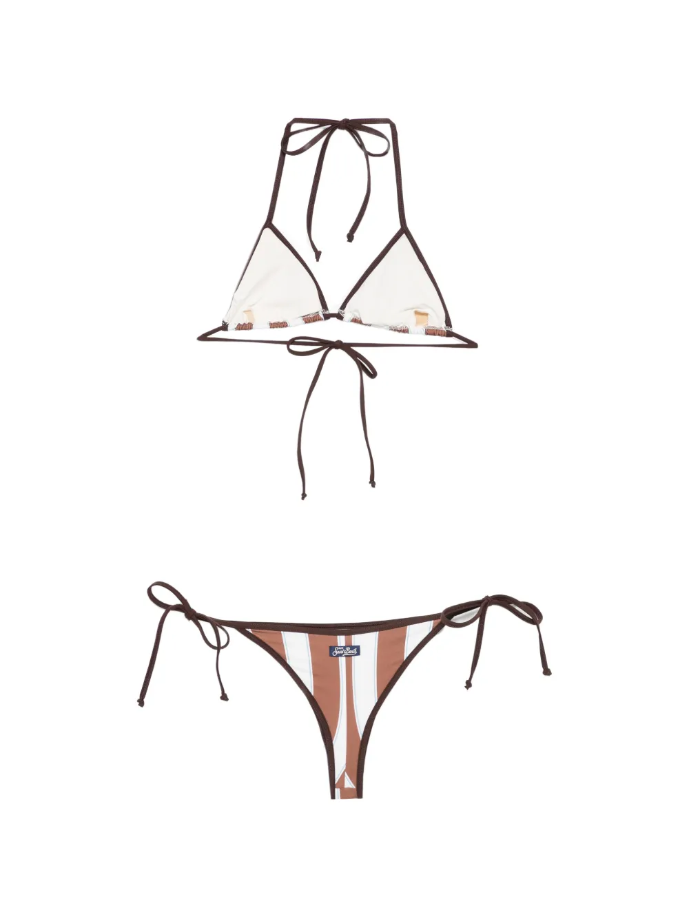 MC2 Saint Barth Maleah gestreepte bikini Bruin