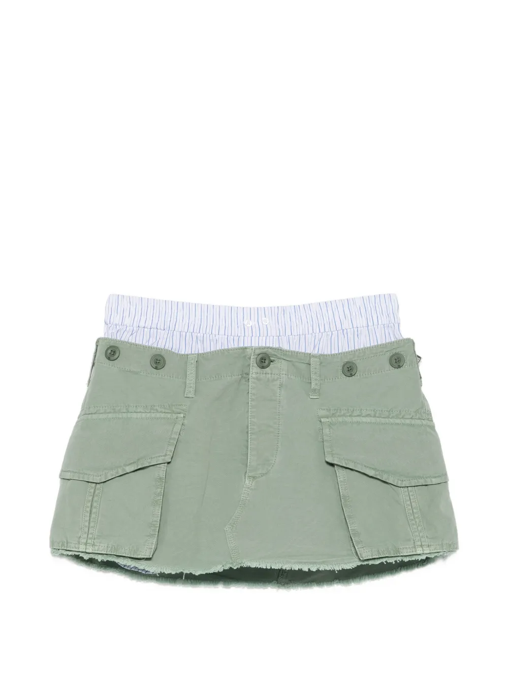 Alexander Wang cargo raw-cut skirt - Grün