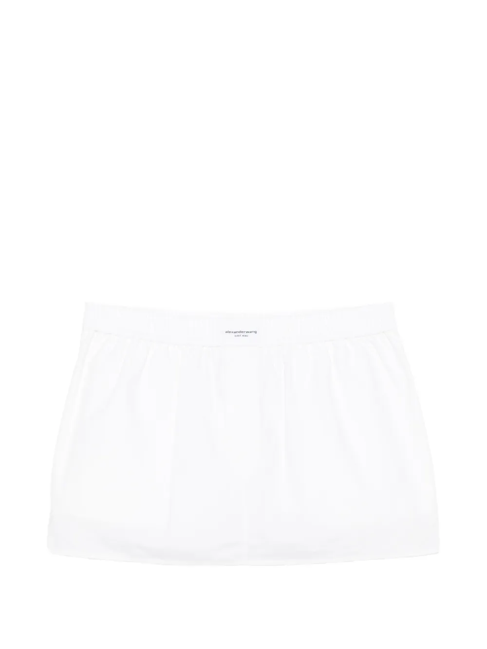 Alexander Wang mini logo-patch boxer-style shorts - Bianco