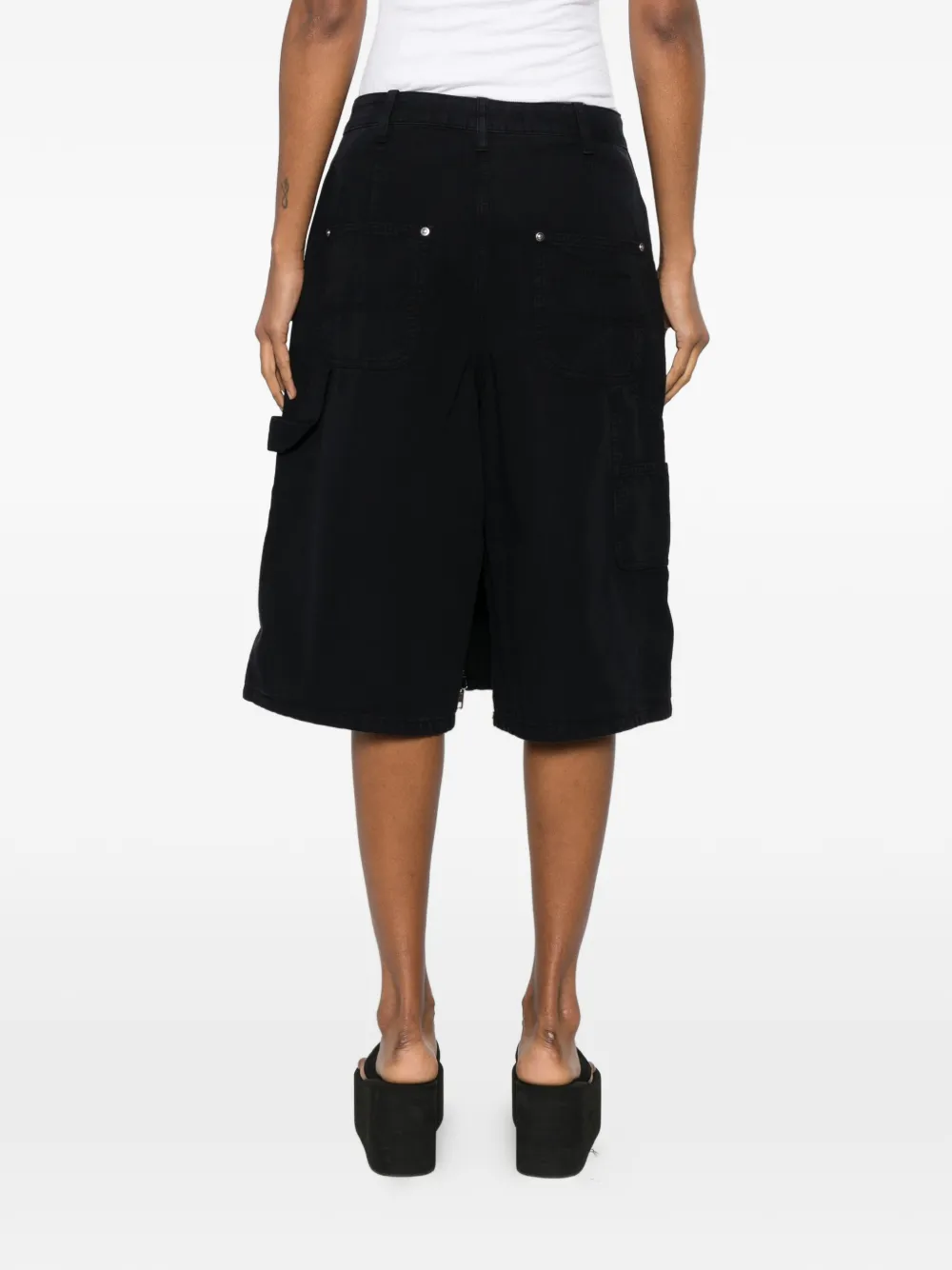 Alexander Wang Midi-skort met ritsdetail Zwart