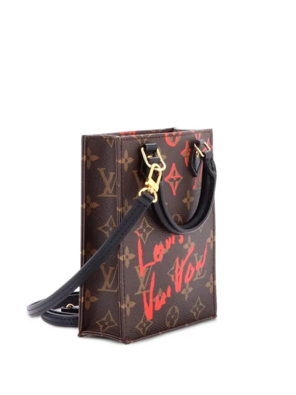 Louis Vuitton Pre-owned Petit Sac Plat Bag Limited Edition Fall in Love Monogram Canvas Tote Bag in Brown