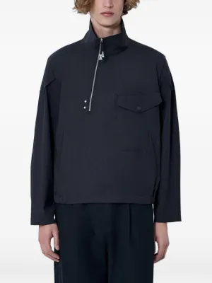Sacai プリーツ ジャケット | ブルー | FARFETCH JP