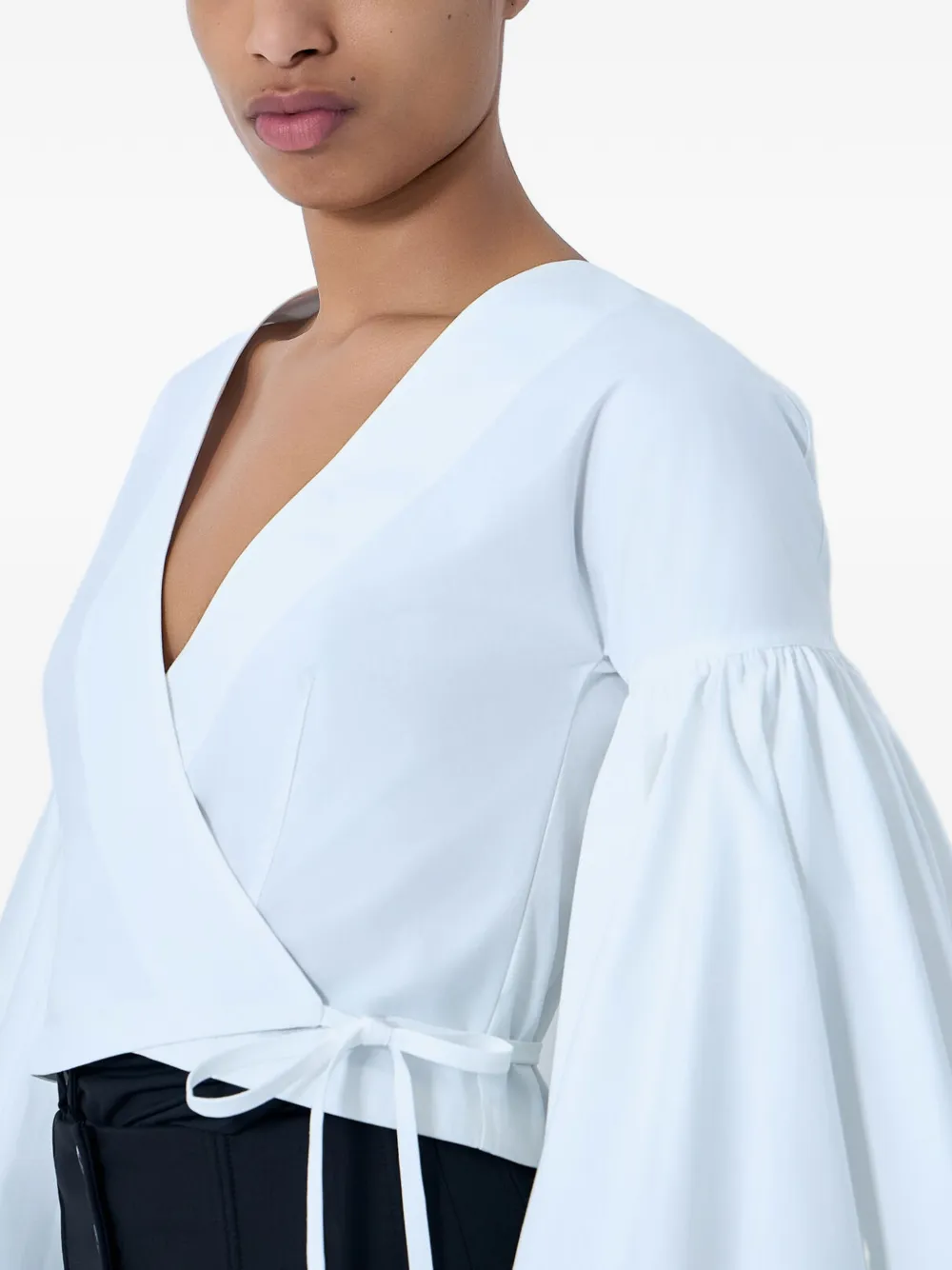Jacquemus The Paysan wikkelblouse Wit