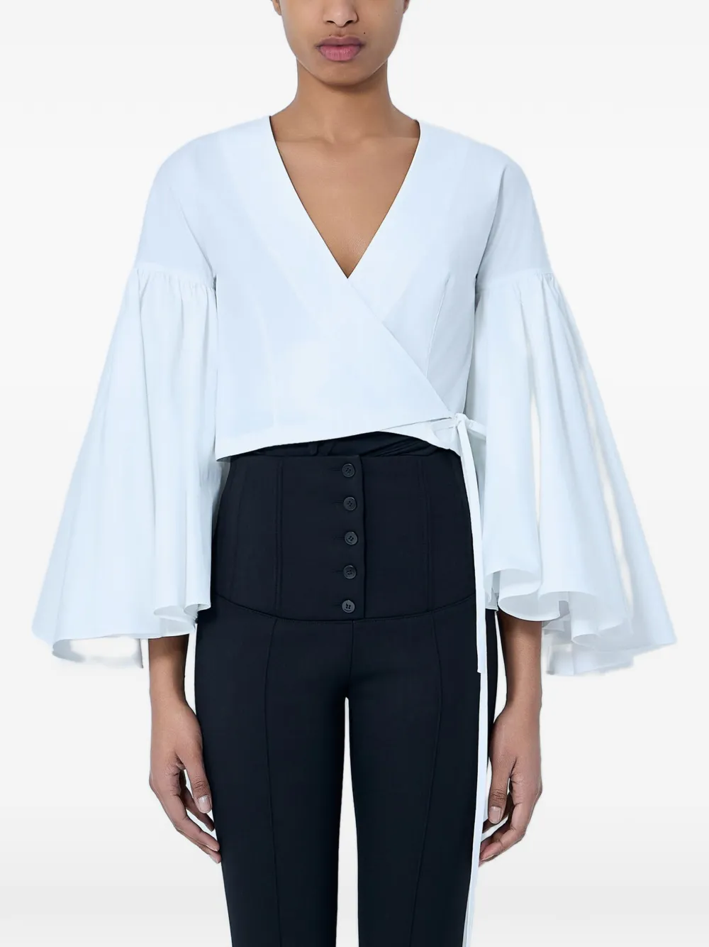 Jacquemus The Paysan wrap blouse - White