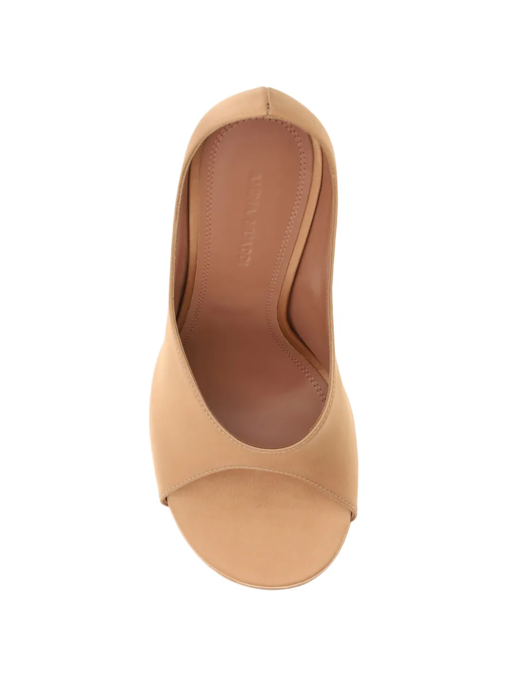 Amina Muaddi Anok Plateau satin pumps Beige