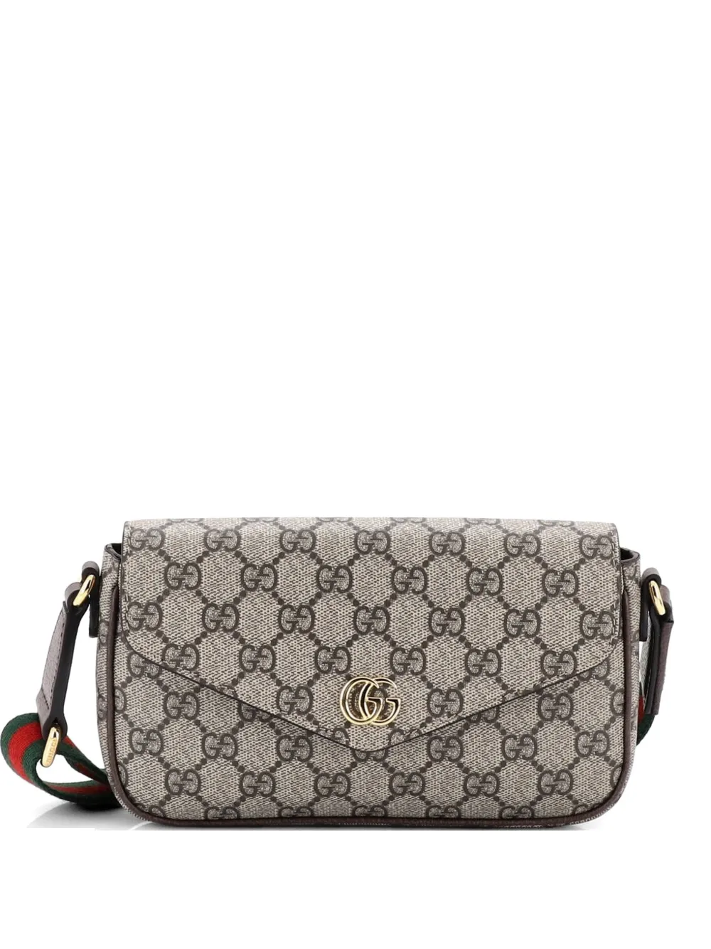 Gucci Pre-Owned Ophidia Envelope Flap GG Coated Canvas Mini shoulder bag - Braun