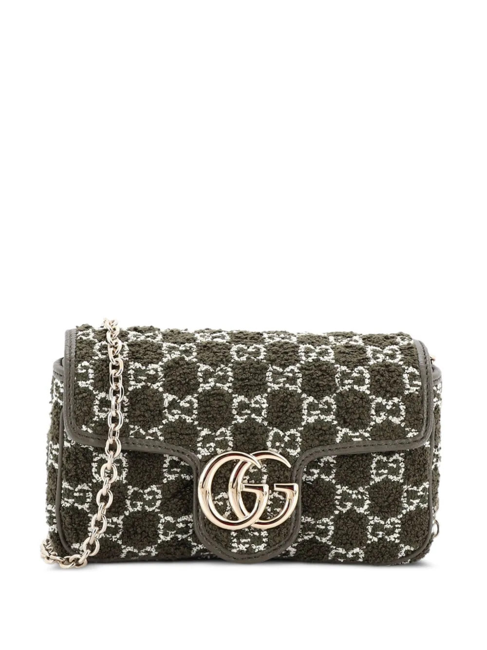 Gucci Pre-Owned GG Marmont Flap Bag Matelasse GG Boucle Tweed Mini shoulder bag - Verde