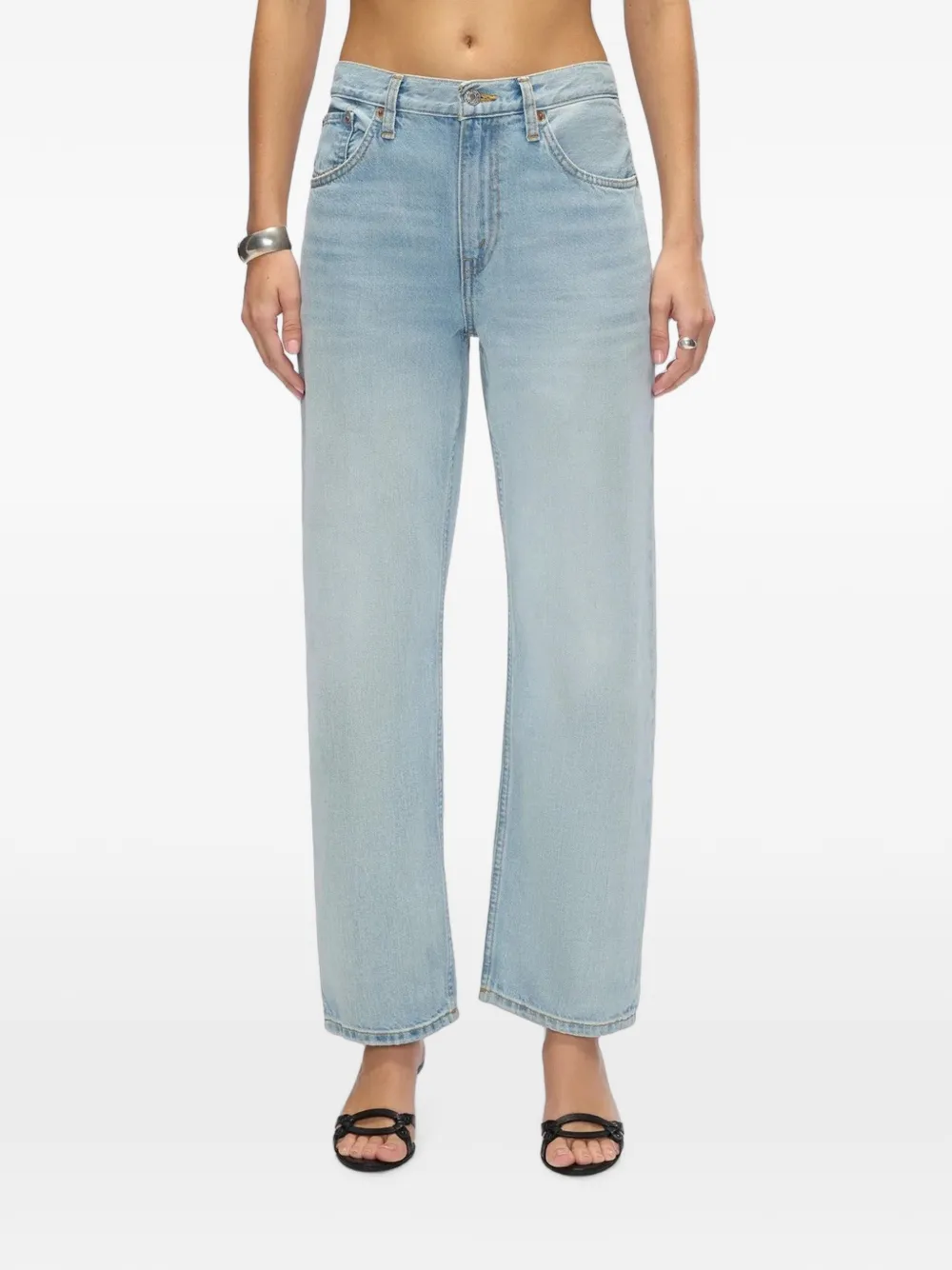 RE DONE Ollie jeans met rechte pijpen Blauw