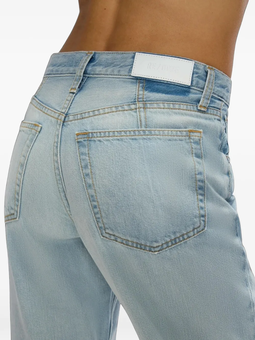 RE DONE Ollie jeans met rechte pijpen Blauw