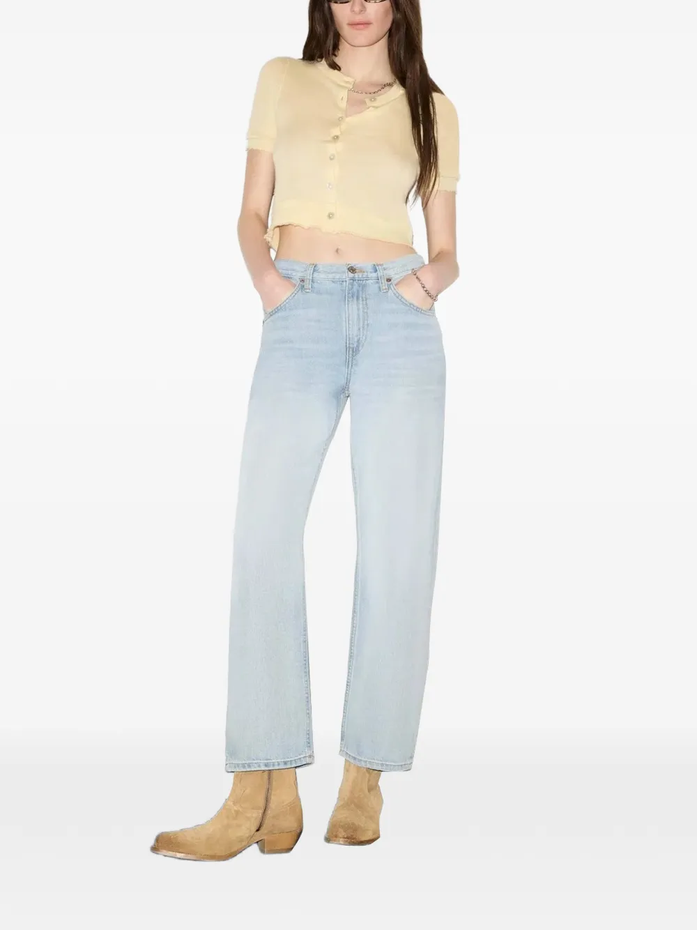 RE DONE Ollie jeans met rechte pijpen Blauw