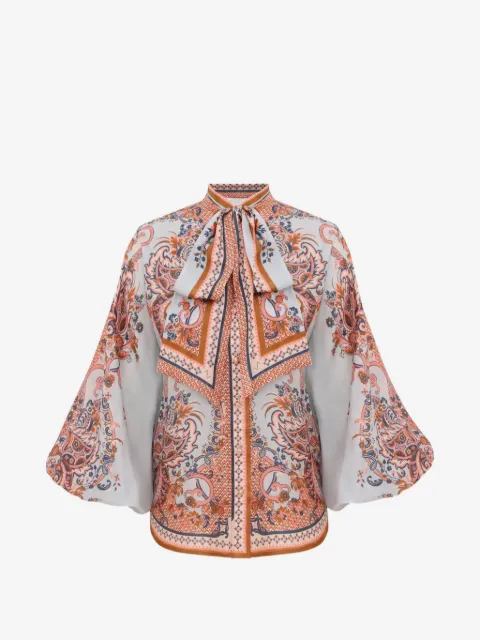 ZIMMERMANN Aster tie-neck blouse