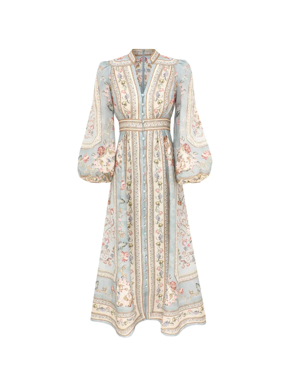 ZIMMERMANN Roselight floral-print dress - Blu