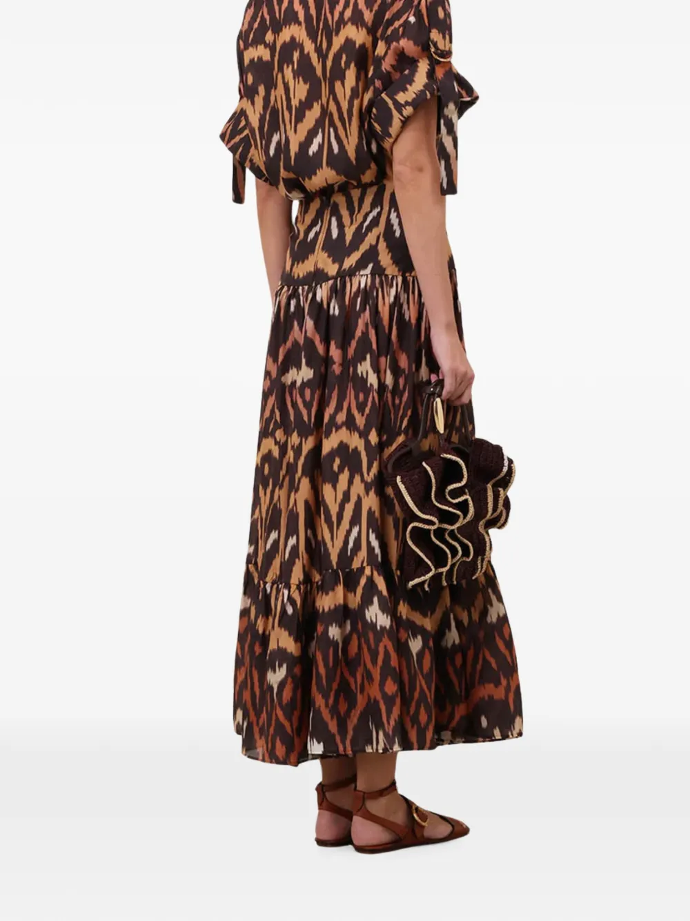 ZIMMERMANN Aster Midi Skirt in Black, view 5