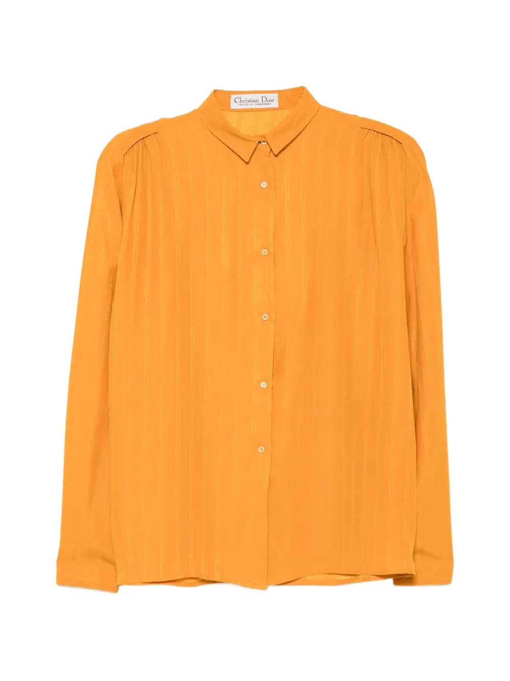 Christian Dior Pre-Owned 1970s logo-jacquard shirt - Orange