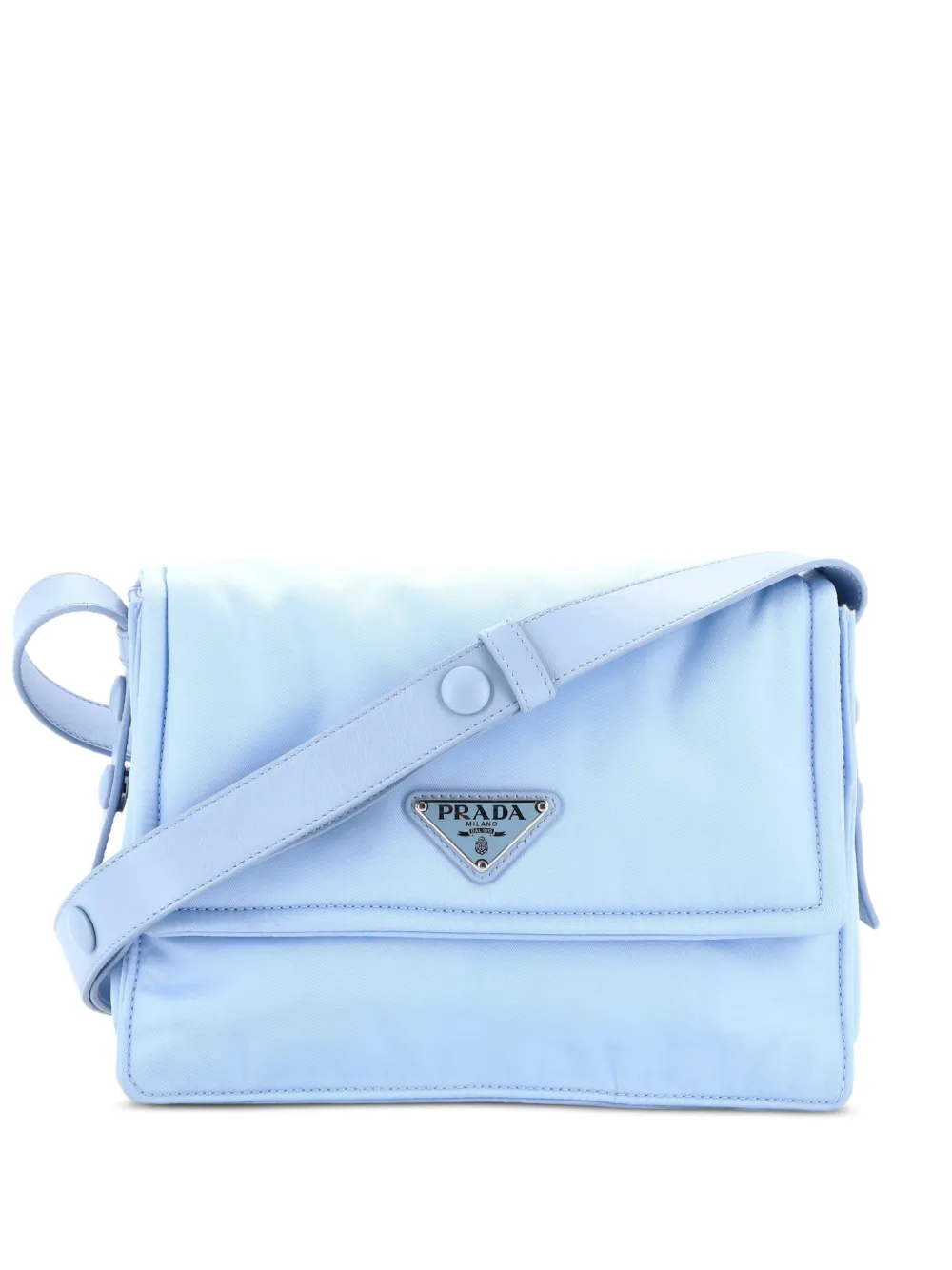 Prada Pre-Owned Borsa a tracolla piccola imbottita in Re-Nylon con battente - Blu