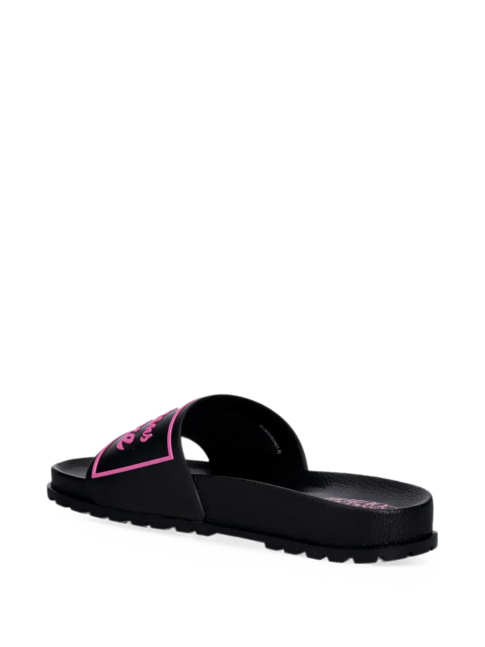Versace Jeans Couture logo-print slides Zwart