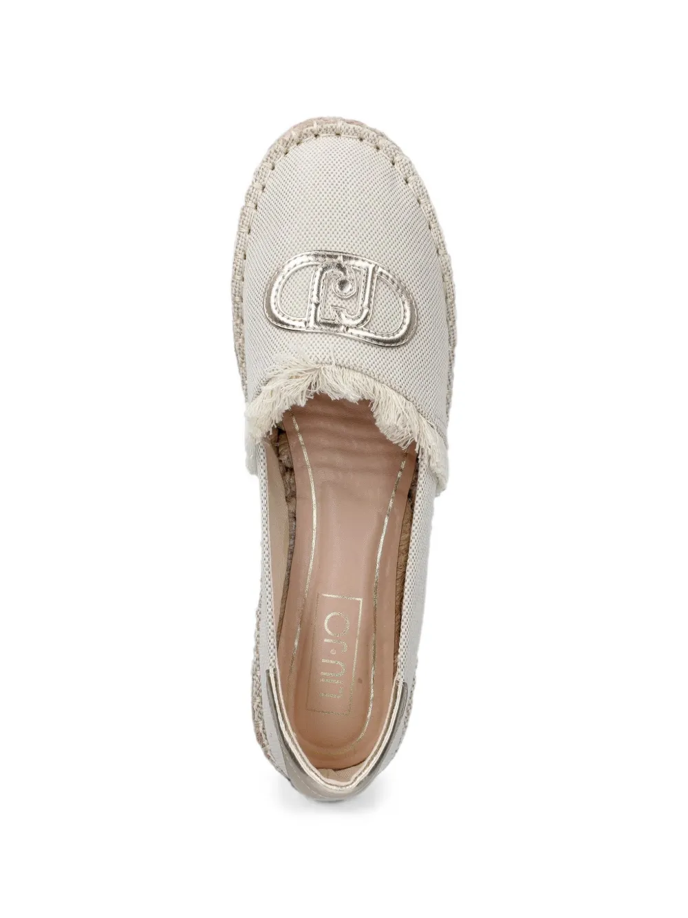 LIU JO logo-plaque frayed espadrilles Wit