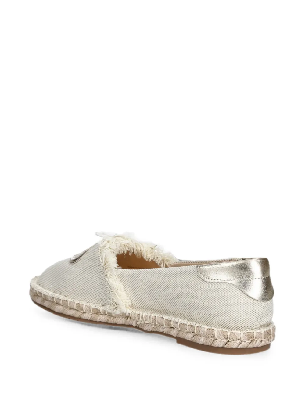 LIU JO logo-plaque frayed espadrilles Wit