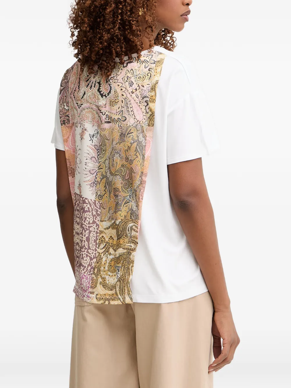 LIU JO T-shirt met paisley-print Wit