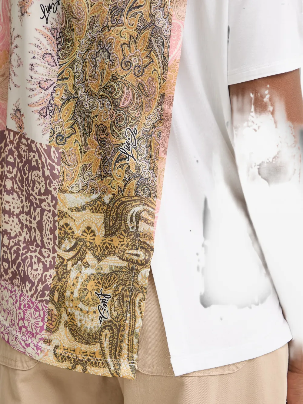 LIU JO T-shirt met paisley-print Wit