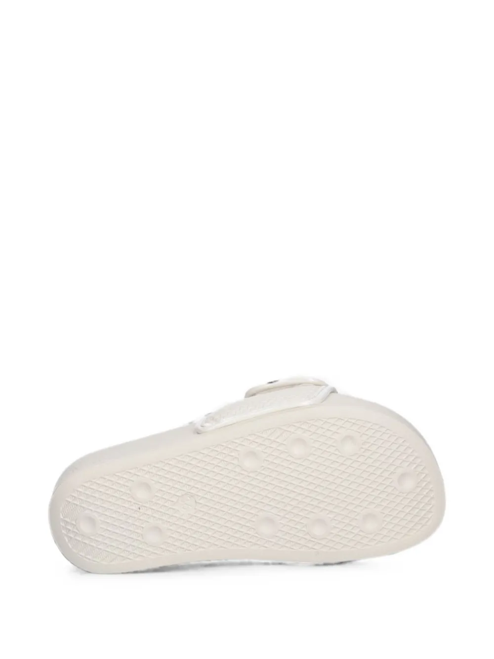LIU JO woven touch-strap slides Beige