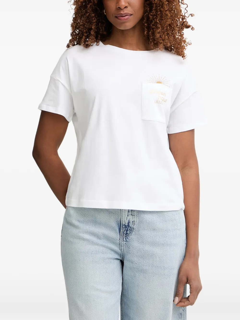 LIU JO T-Shirt mit Tasche - Weiß