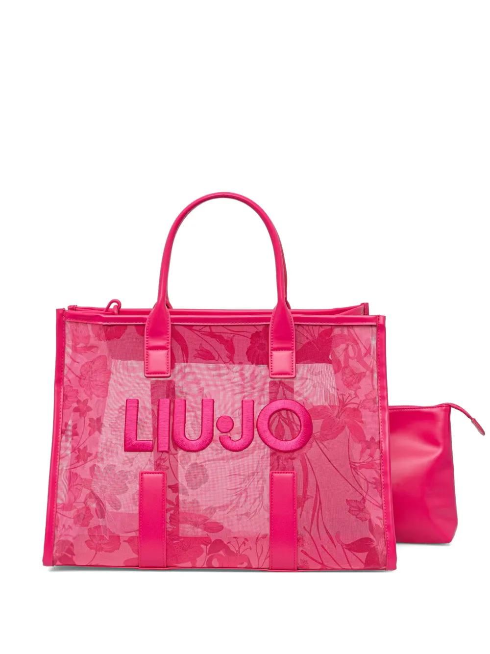 LIU JO Borsa tote con dettaglio a fiori - Rosa