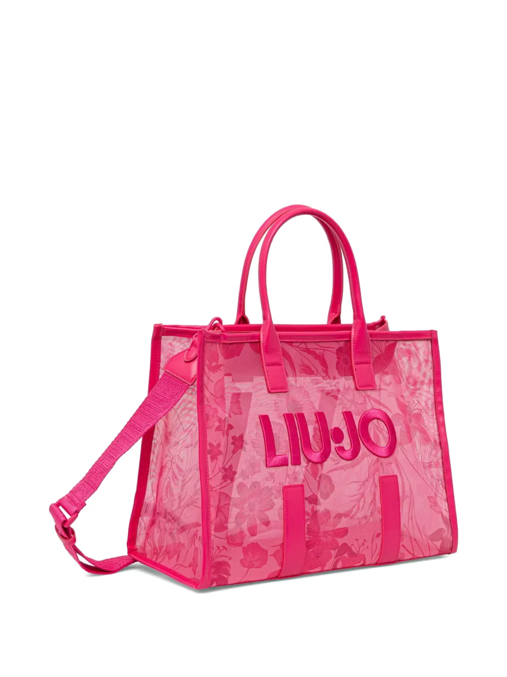 LIU JO Shopper met bloemendetail Roze