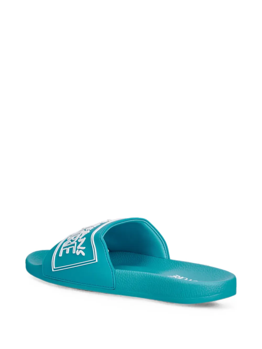 Versace Jeans Couture logo-patch slides Blauw