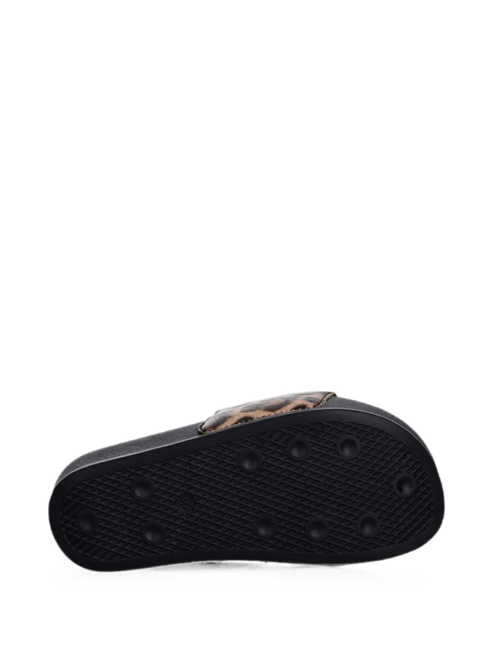 LIU JO leopard-print logo-plaque slides Zwart
