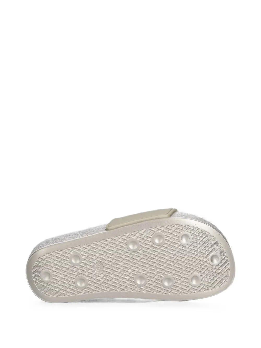 LIU JO logo-embossed platform slides Beige