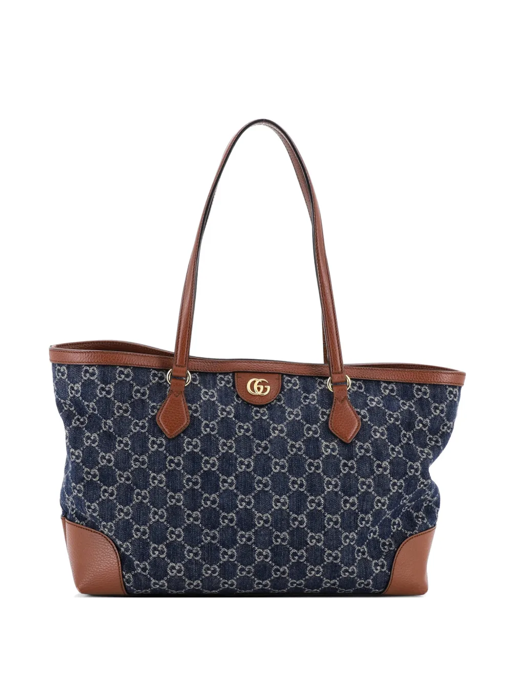 Gucci Pre-Owned Mittelgroßer Ophidia Shopping GG Tote Bag aus Denim - Blau