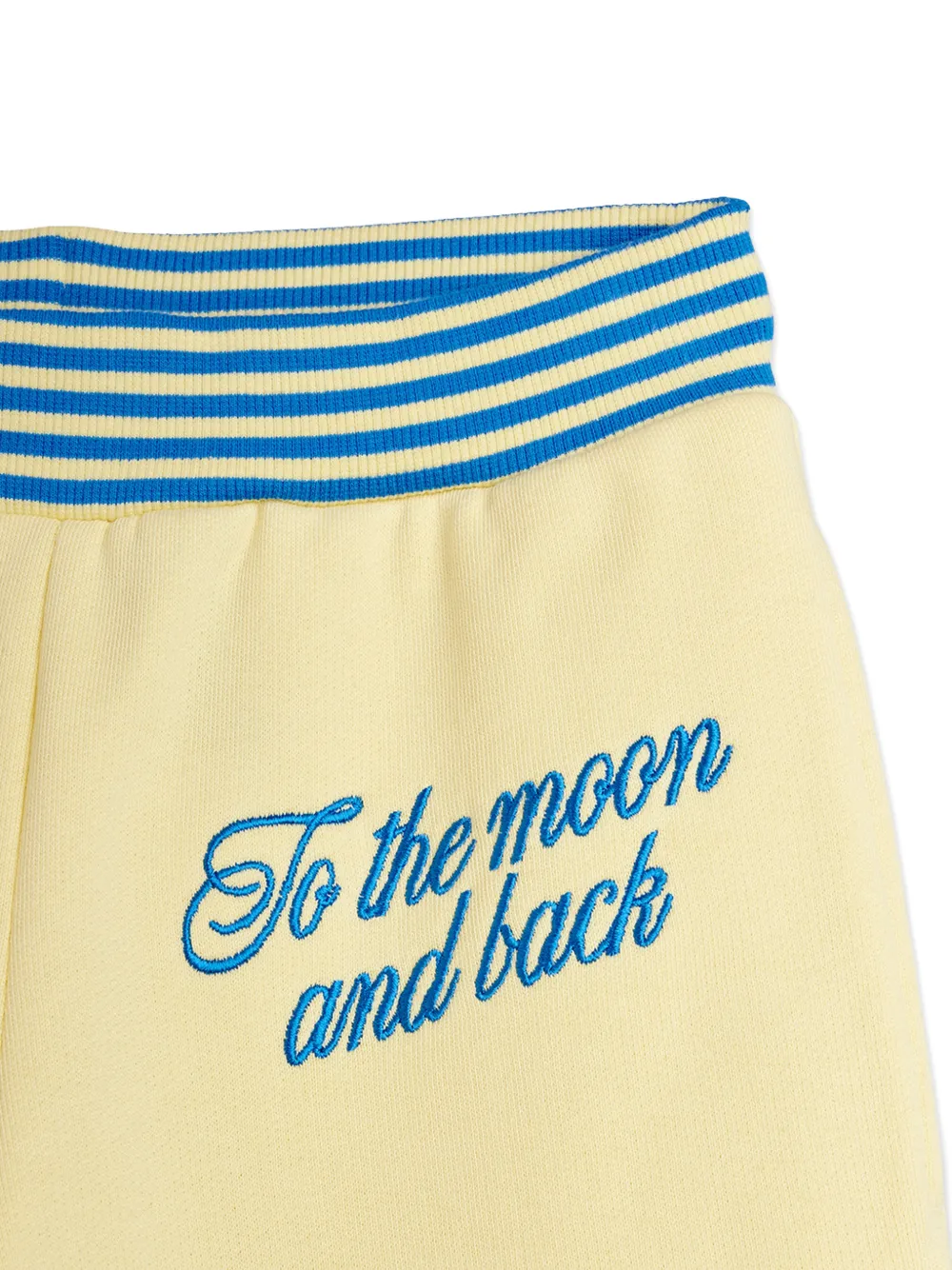 Mini Rodini To the Moon gestreepte broek Geel