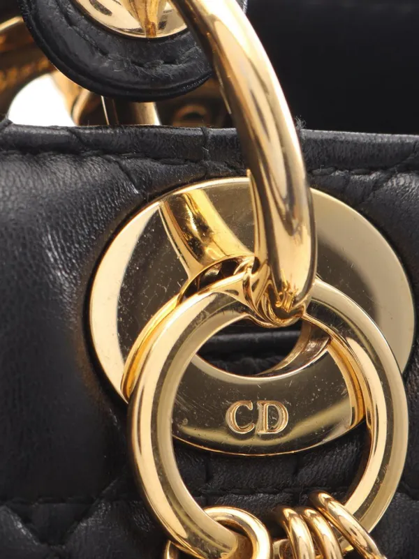 Christian Dior Pre-Owned 2010-2026 ラージ ラムスキン カナージュ