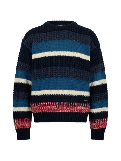 DSQUARED2 striped chunky-knit sweater
