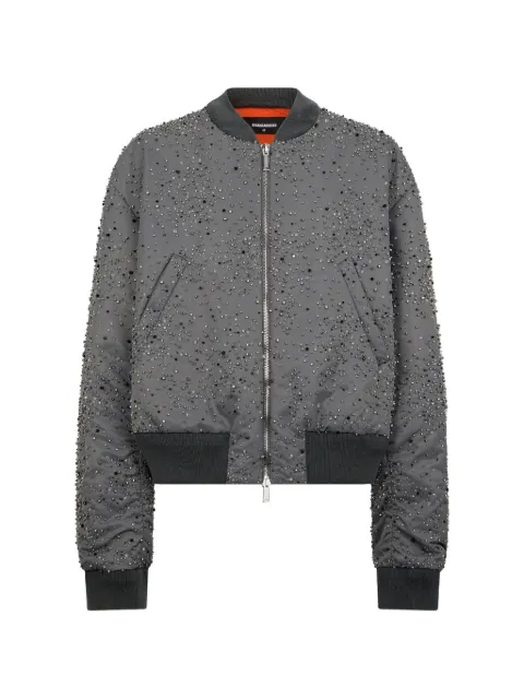 DSQUARED2 chamarra bomber con detalles de cristal