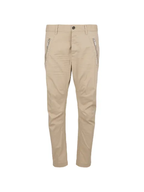 DSQUARED2 pantalones chinos con detalle de cierre
