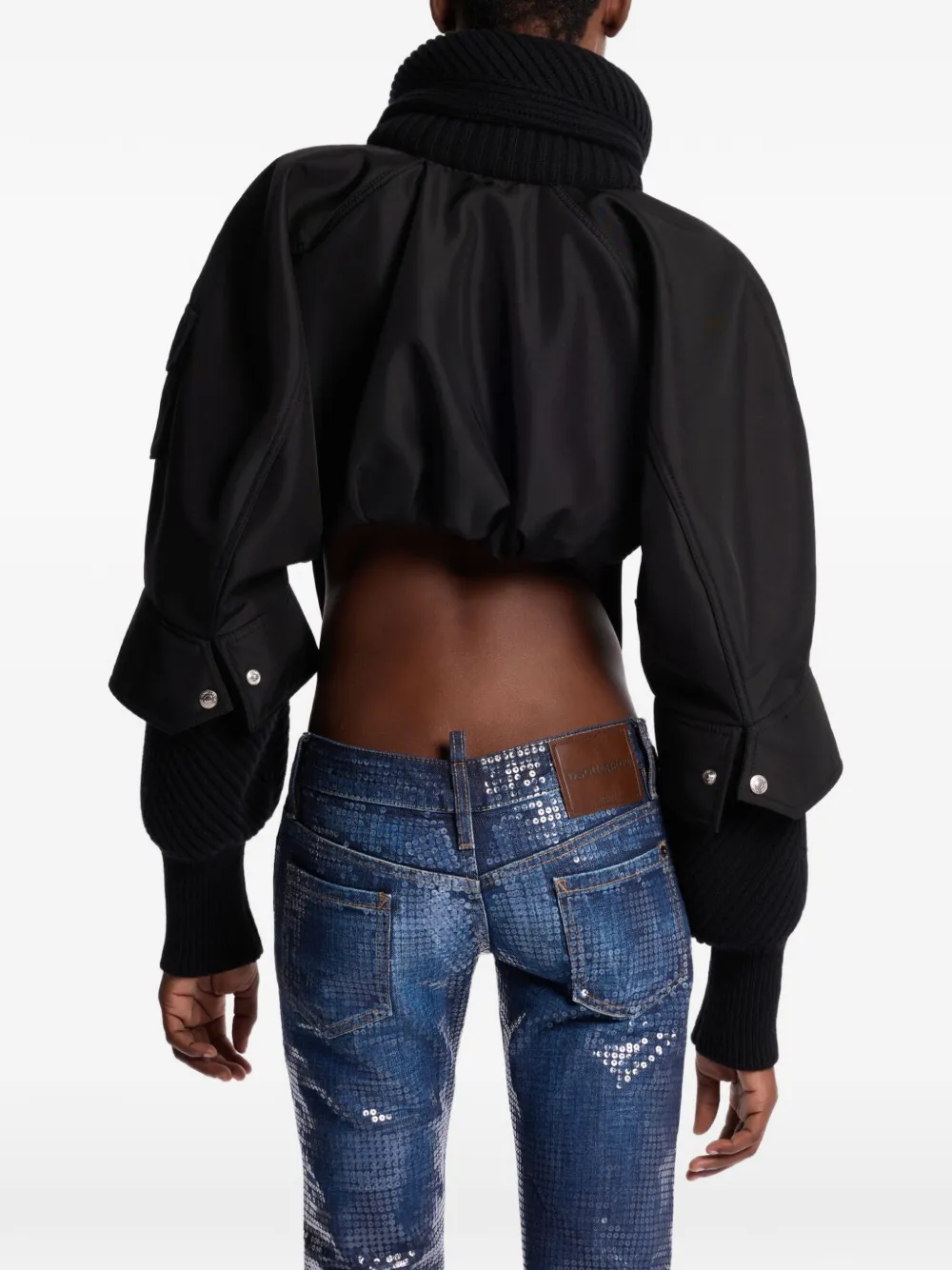 DSQUARED2 Snowball ribgebreide trui Zwart