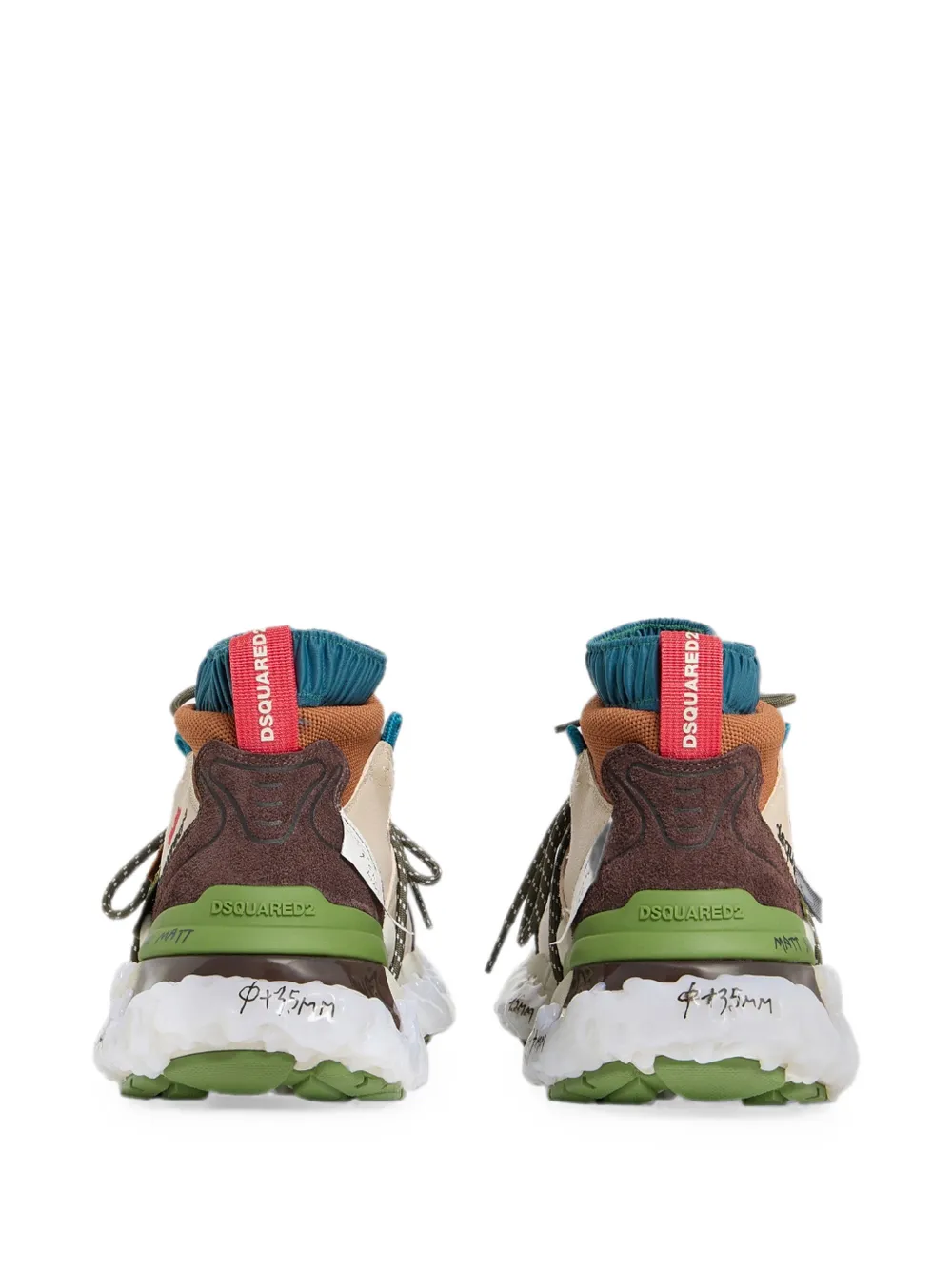 DSQUARED2 Faster sneakers met vlakken Beige