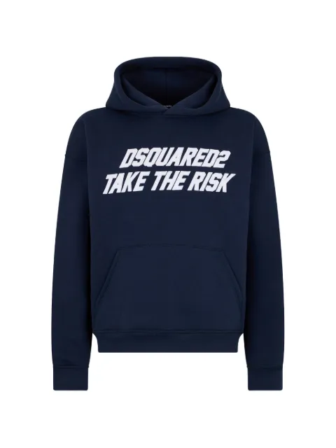 DSQUARED2 slogan-print relaxed-fit hoodie