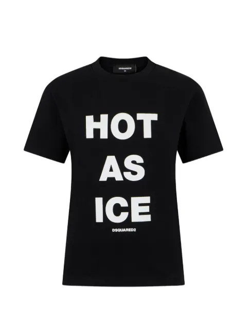 DSQUARED2 t-shirt en coton à slogan imprimé