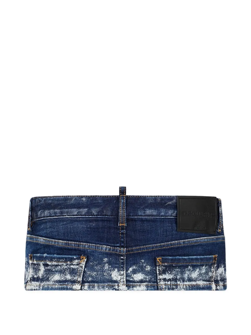 DSQUARED2 Let It Snow denim rok met gerafeld effect Blauw