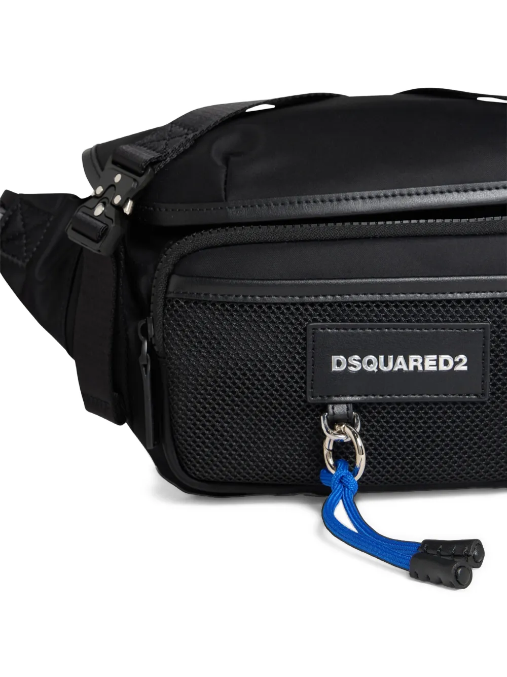 Dsquared2 Logo-patch Mesh-panel Belt Bag In Red