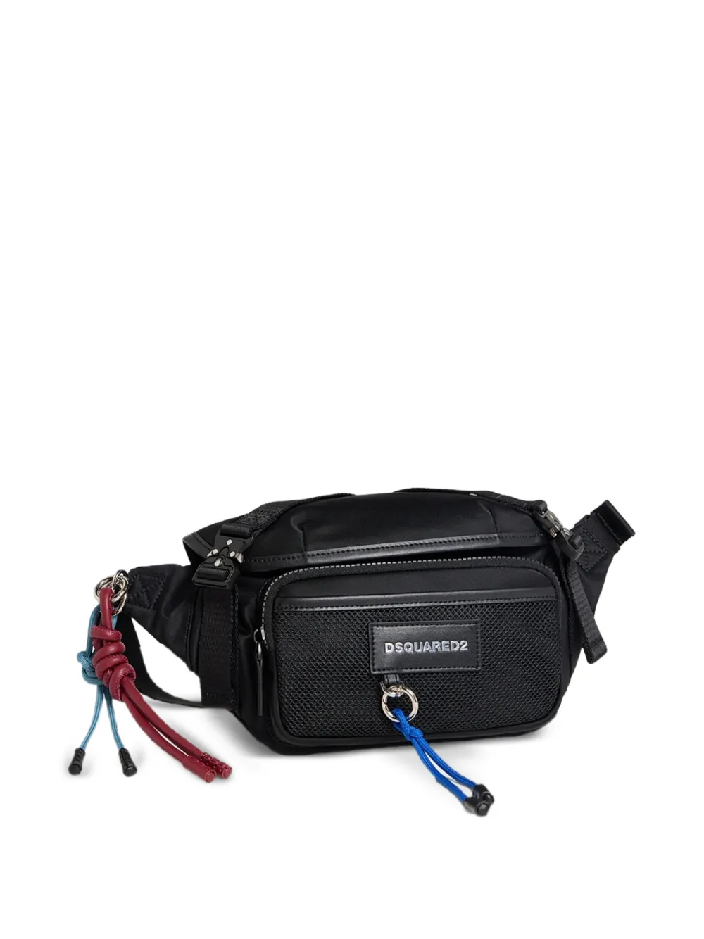 Dsquared2 Logo-patch Mesh-panel Belt Bag In Red