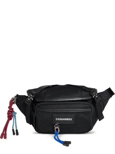 DSQUARED2 logo-patch mesh-panel belt bag