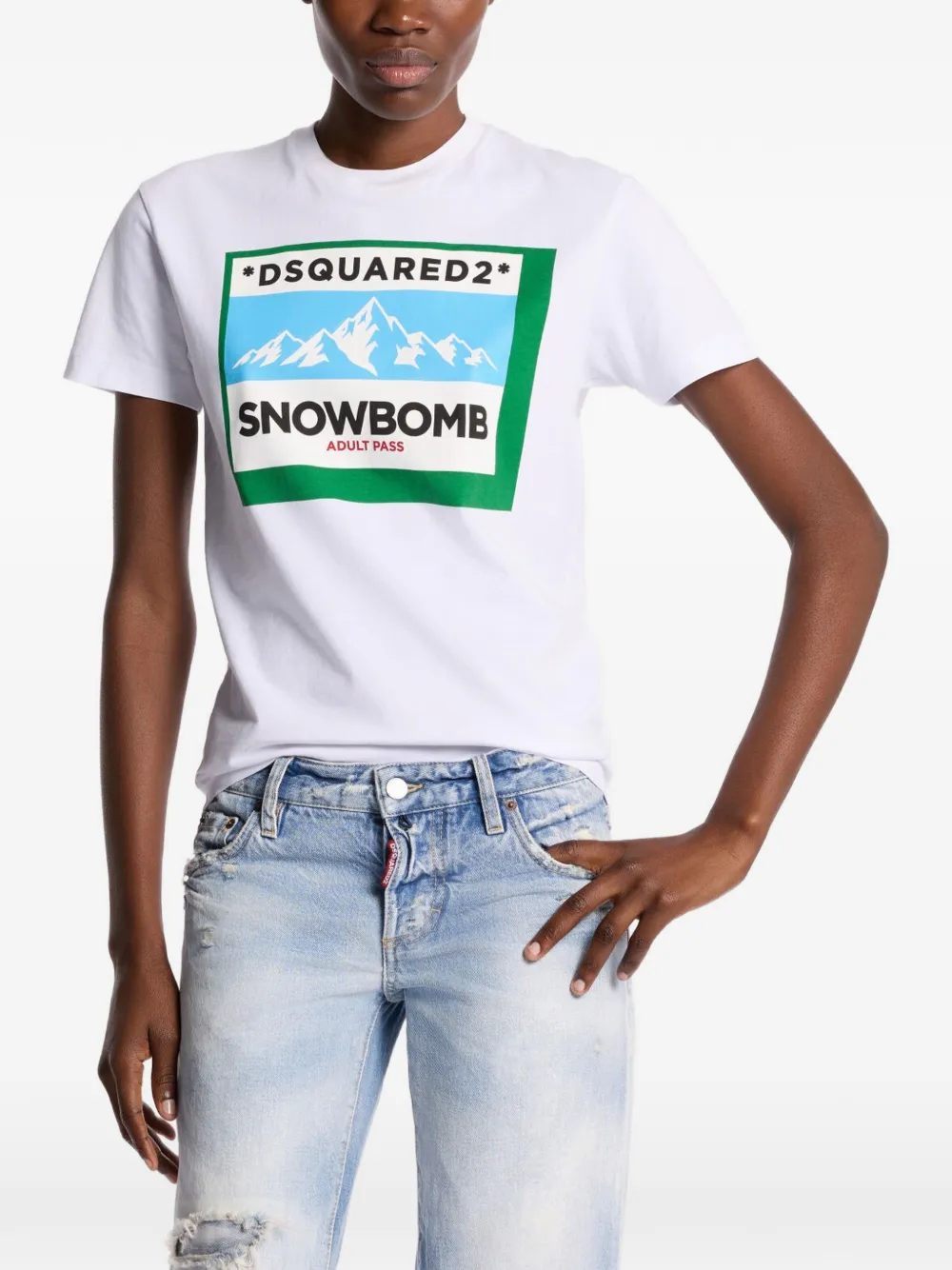 DSQUARED2 T-shirt met grafische print Wit