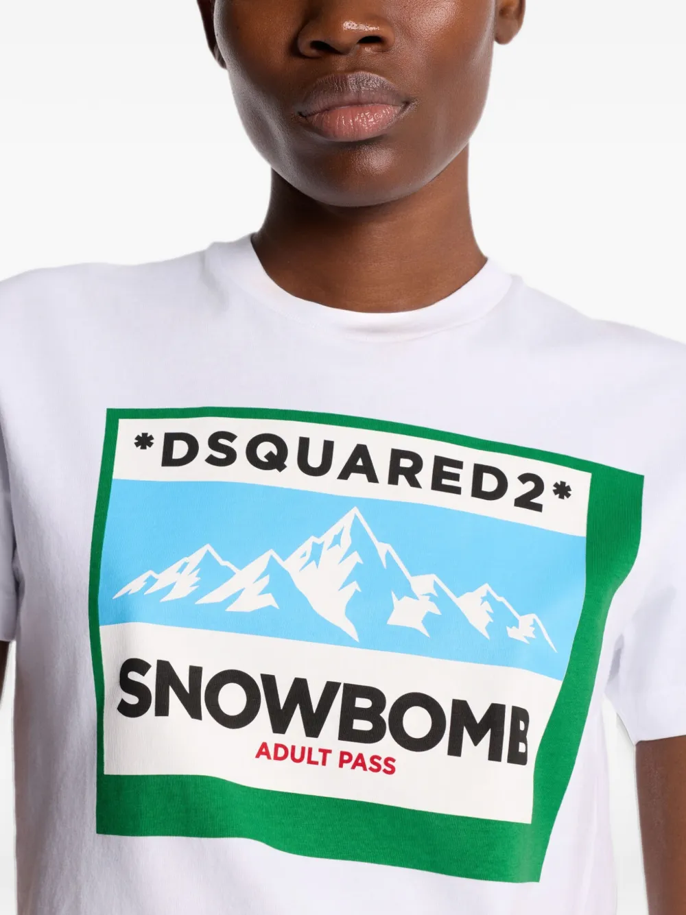 DSQUARED2 T-shirt met grafische print Wit