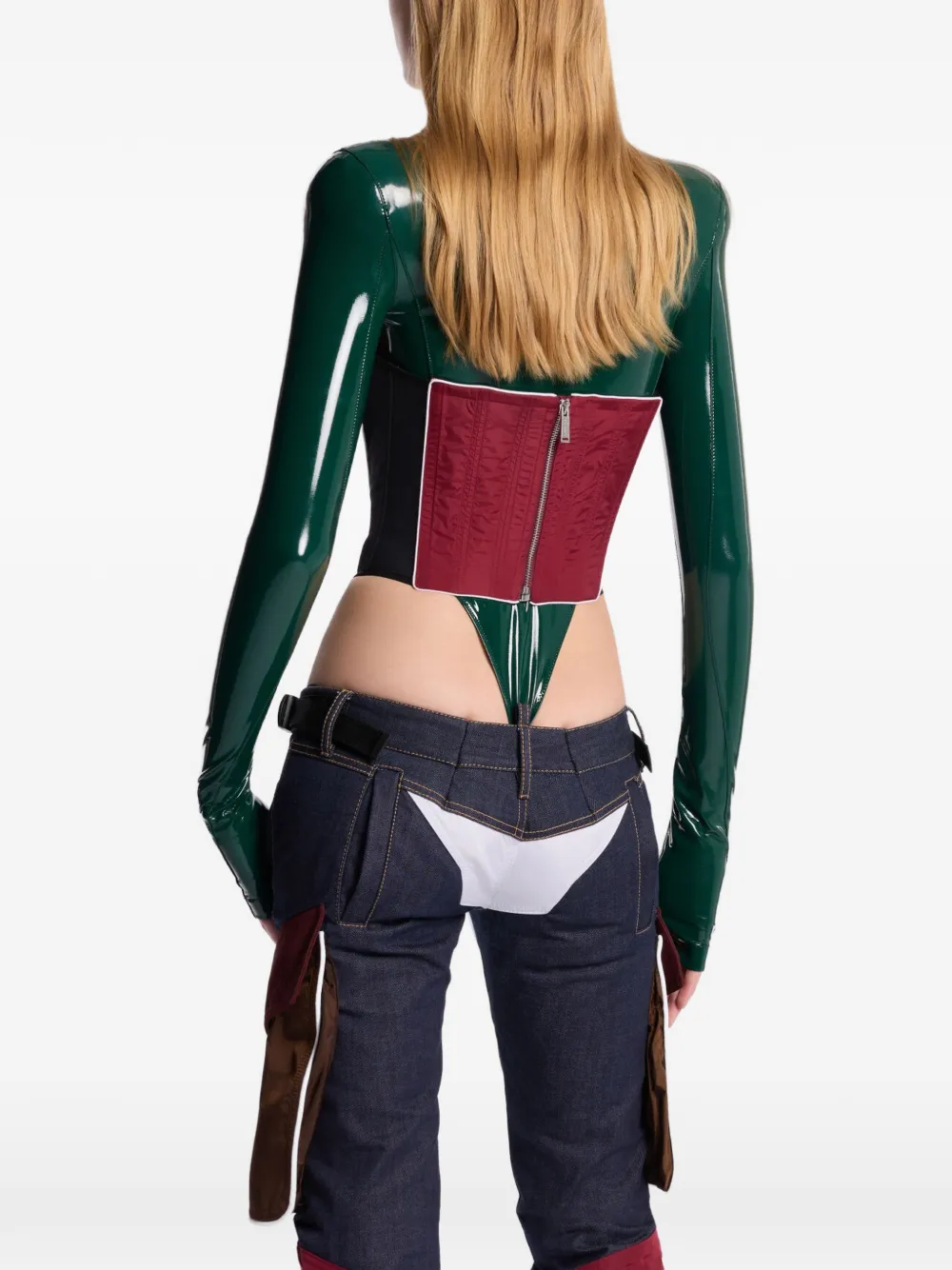 DSQUARED2 Ski Pass korset met vlakken Rood